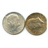 1968 & 1968-D Kennedy Silver Half Dollars - 40%