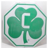 * C Clover Shamrock Advertising Metal Sign