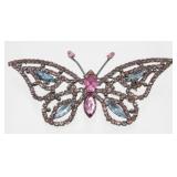Butterfly Bug Insect Rhinestone Brooch Pin