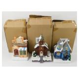 ** 3 Christmas Village Sets with Sound