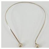 Vintage Sterling Silver Modernist Collar Ball