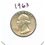 1963 Washington Silver Quarter