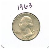 1963 Washington Silver Quarter