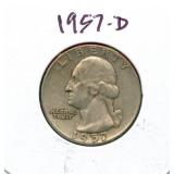 1957-D Washington Silver Quarter