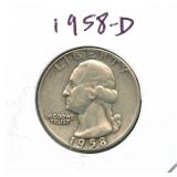 1958-D Washington Silver Quarter