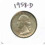 1958-D Washington Silver Quarter