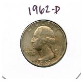 1962-D Washington Silver Quarter