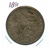 1891 Morgan Silver Dollar