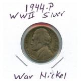 1944-P World War II Silver War Nickel