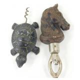 Turtle Corkscrew & Horsehead Bottle Opener