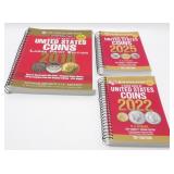 3 United States Coin Books - 2018, 2022, 2025