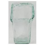 * Blown Green Blue Art Recycled Glass Vase