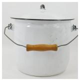 * Enamel Pottery Pot with Lid