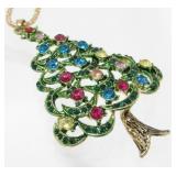 Betsey Johnson Christmas Tree Rhinestone Pendant