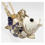 Betsey Johnson Goldfish Koi Rhinestone Pendant