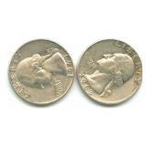(2) U.S. Washington Silver Quarters