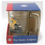 * Fine Pewter/Glass NOS Packers Mug