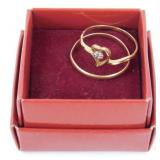 (2) 10k Gold Rings - 1.7 grams, Sizes 7-1/4 and