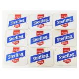 9 Vintage Sterling Beer Patches
