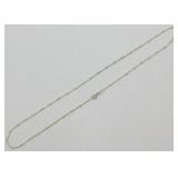 Sterling Silver Ball Station Necklace - 18'