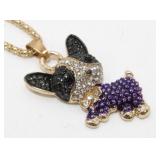 Betsey Johnson Puppy Dog Rhinestone Pendant