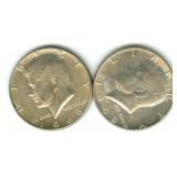 (2) 1968-D Kennedy Silver Half Dollars - 40%