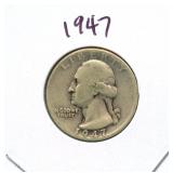 1947 Washington Silver Quarter