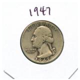 1947 Washington Silver Quarter