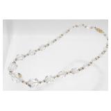 Vintage Faceted Crystal Glass Beaded Necklace