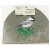 * Hand-Painted on Slate Bird - 1993