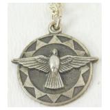 Sterling Silver Holy Spirit Dove Pendant on