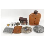 Box of Miscellaneous - Belt Buckles, Flash