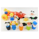 10 Fisher Price People/5 Vehicles