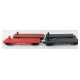 4 O-Scale Flatbed Train Cars