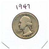 1947 Washington Silver Quarter