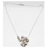 Sterling Silver Ball Beaded Chain Necklace
