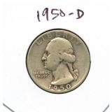 1950-D Washington Silver Quarter