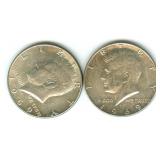 (2) 1969-D Kennedy Silver Half Dollars - 40%