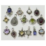 Group of 15 Pendants w/ Gemstones