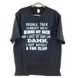 2XL Black T-Shirt with Logo On It - New