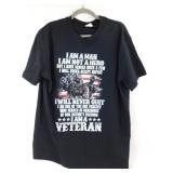 2XL Black T-Shirt with Logo On It - New