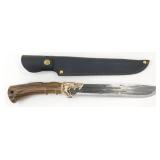 7-1/2' Blade (Overall 13') Knife with Tiger Head