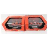 Pair of Racing Champions Pit Stop Show Case