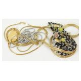 5 Vintage Costume Jewelry Long Necklaces - All in