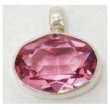 Sterling Silver Pendant, signed Karibou, Bezel