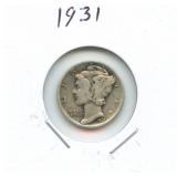 1931 Mercury Silver Dime