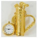 Golf Bag Clock - Very Nice, New Battery