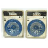 Two Ridgid 7 inch Diamond Cut Wheels for Concrete