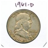 1961-D Franklin Silver Half Dollar