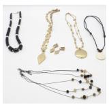 Group of Costume Jewelry Necklaces plus a Pair of